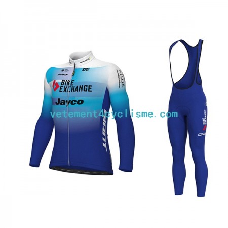 Homme Tenue Cycliste Manches Longues et Collant à Bretelles 2022 Team BikeExchange-Jayco N001